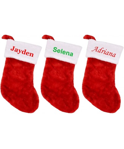 Personalized Custom Embroidered Christmas Stocking Xmas Holiday Hanging Decoration Stocking Extra Soft 16 inches - C818Z9XEL0...