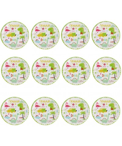 Dinosaur Paper Birthday Party Plates Disposable for Kids Birthday Party- 12 Pack - Plates - CR18WL8IZWM $6.68 Invitations