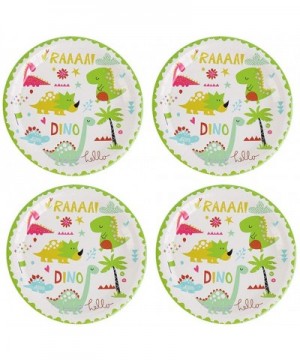 Dinosaur Paper Birthday Party Plates Disposable for Kids Birthday Party- 12 Pack - Plates - CR18WL8IZWM $6.68 Invitations