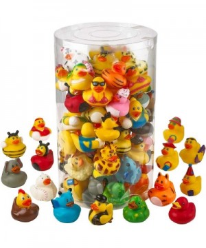 Assorted 2 Inch Rubber Duckies - 72 Pack Floating Bathtub Toy - Water Toy - Mini Rubber Toys - Rubber Ducky Bulk for Party Fa...