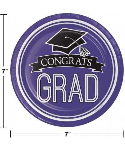 School Colors Graduation Dessert Plates & Napkins Party Kit for 18 (Purple - Class of 2020) - Purple - Class of 2020 - CT195C...