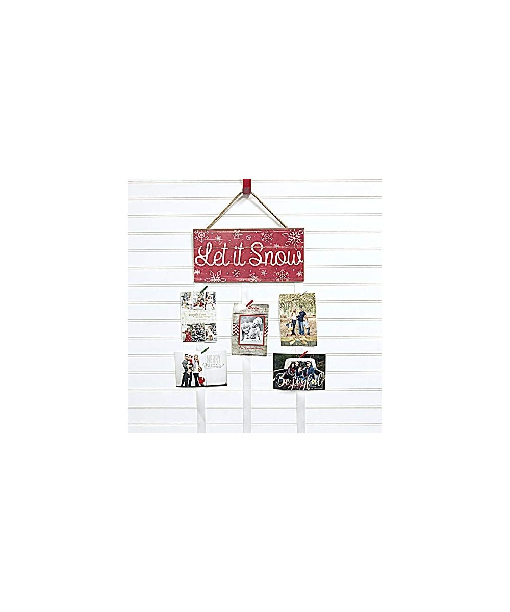 Christmas Card Holder - Let it Snow (Red) - CG18YTM0YWC $17.63 Stockings & Holders