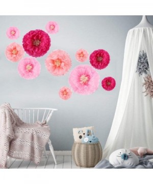 12 Pieces Paper Flower Decorations Tissue Paper Chrysanth Flowers DIY Crafting for Wedding Backdrop Nursery Wall Decoration -...