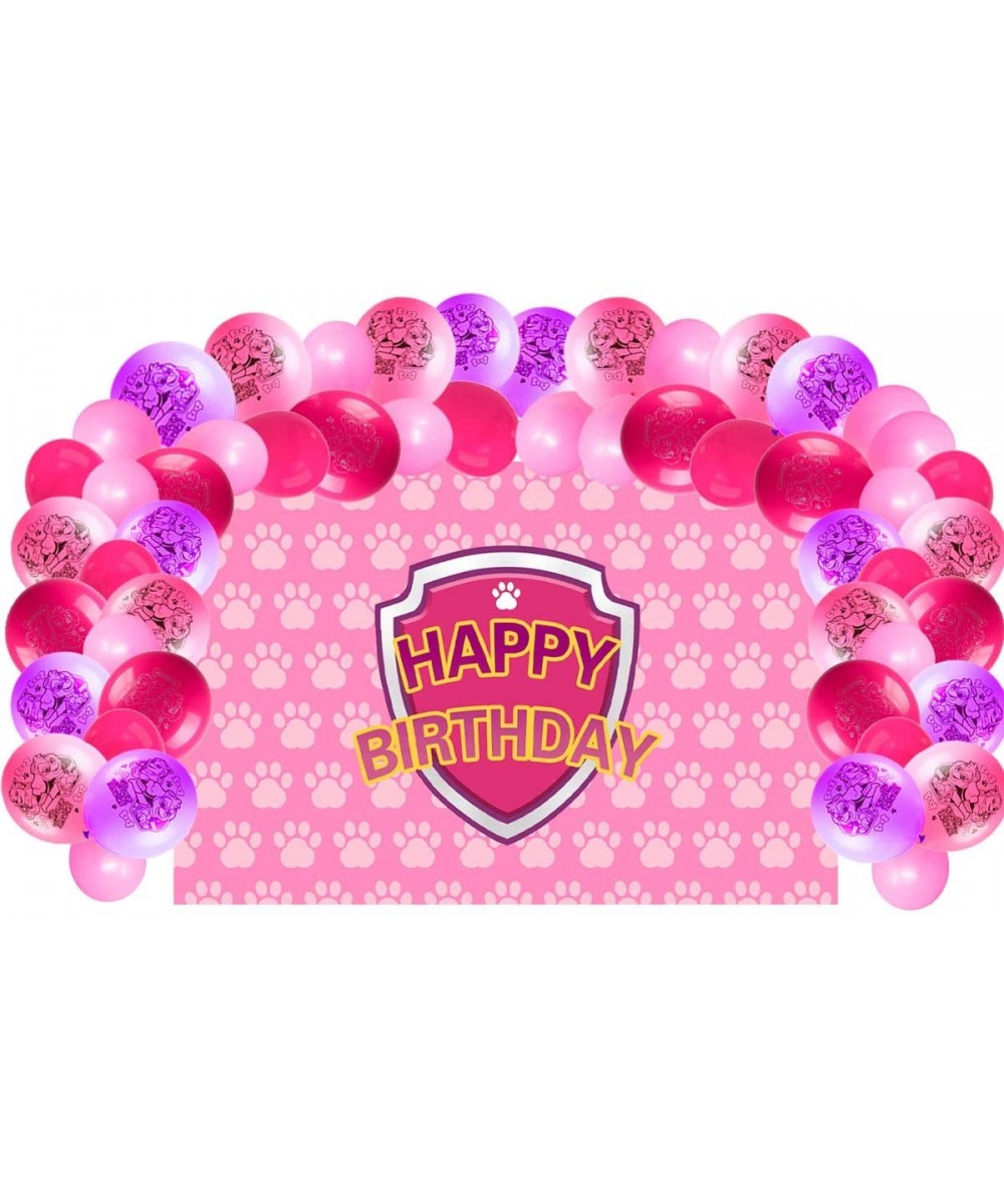 Dog Patrol Birthday Party Supplies Decorations- Backdrop With Balloons Kit For Girls Paw Photo Background - CK193YSZU8N $13.6...