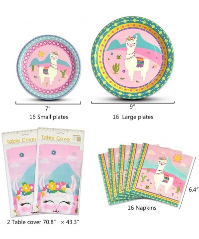 Llama Party Supplies Set - Cactus Pink Party Decorations for Girl Kids Birthday Banner Balloons Cutlery Bag Table Cover Plate...