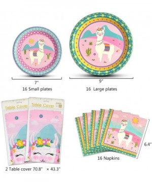 Llama Party Supplies Set - Cactus Pink Party Decorations for Girl Kids Birthday Banner Balloons Cutlery Bag Table Cover Plate...