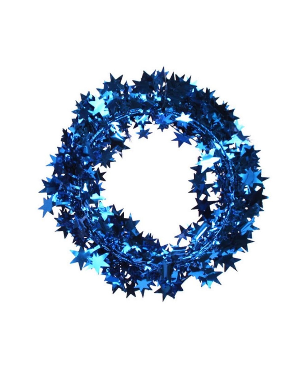 3PCS/1set Star Garland Tinsel Stars Brace Tinsel Wire Garland Christmas Decoration Party Accessory (Blue) - Blue - C512K4AXDL...