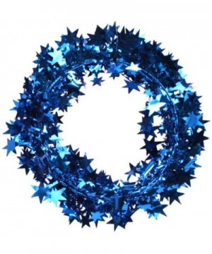 3PCS/1set Star Garland Tinsel Stars Brace Tinsel Wire Garland Christmas Decoration Party Accessory (Blue) - Blue - C512K4AXDL...