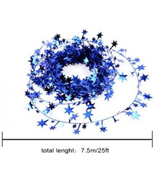 3PCS/1set Star Garland Tinsel Stars Brace Tinsel Wire Garland Christmas Decoration Party Accessory (Blue) - Blue - C512K4AXDL...