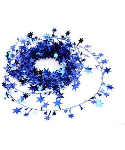 3PCS/1set Star Garland Tinsel Stars Brace Tinsel Wire Garland Christmas Decoration Party Accessory (Blue) - Blue - C512K4AXDL...