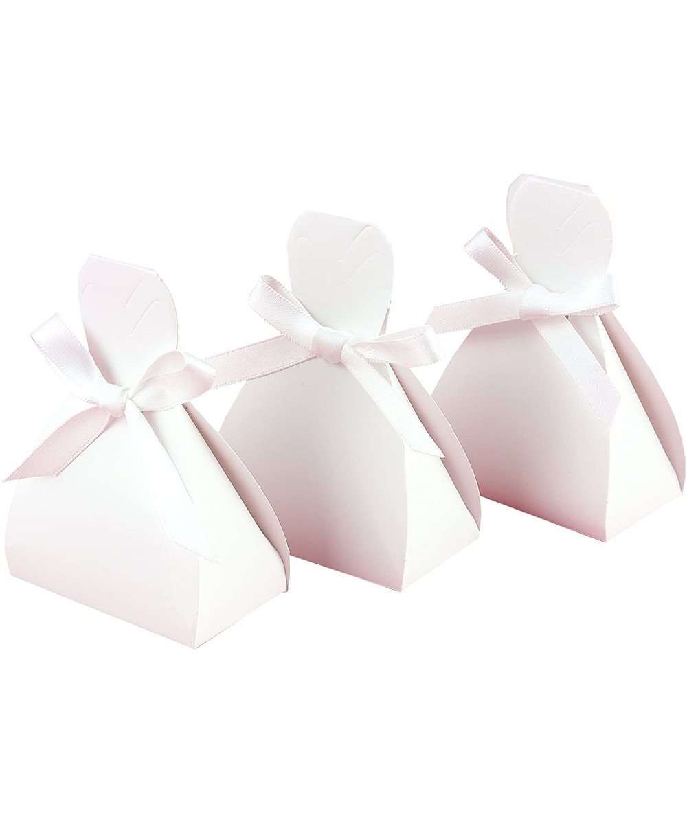 Wedding Shaped Favor Boxes- 3.75-Inch- White Gown- 25 Count - White Gown - CI111P2D09H $5.67 Favors