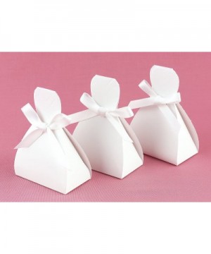 Wedding Shaped Favor Boxes- 3.75-Inch- White Gown- 25 Count - White Gown - CI111P2D09H $5.67 Favors