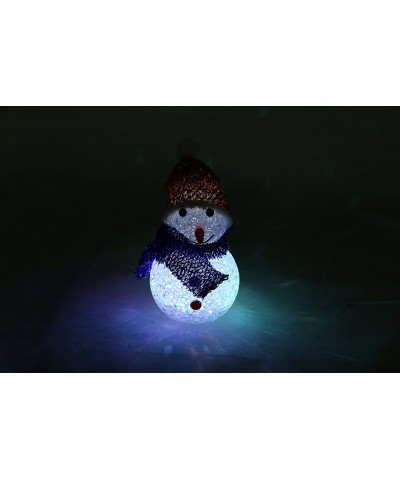 Snowman Christmas Tree Ornaments Light Up Assorted Snowmen 4-pc Set of 6-inch Tall Christmas Tree Hanging Decor Ornaments - C...