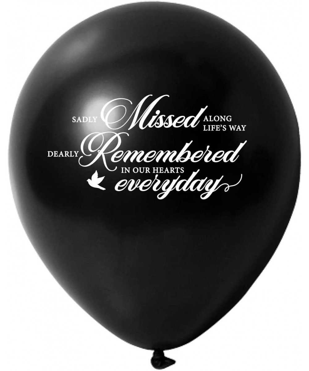 Funeral Balloons Round Shape with Ribbons- Biodegradable Premium Quality Latex 12 inches (Black) - Black - C818T6M4YH2 $8.63 ...