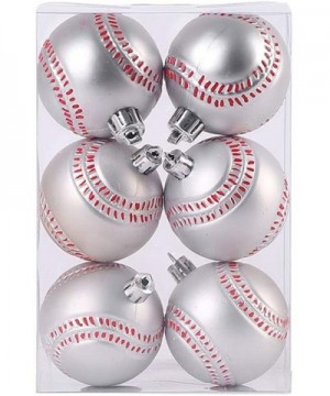 6Pcs Christmas Tree Decoration Christmas Ball Football Baseball Football Basketball Pendant (C) - C - CM1924QWNRD $8.34 Ornam...