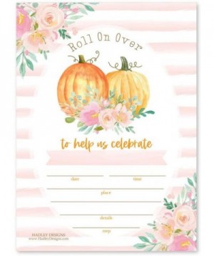 25 Watercolor Pumpkin Kids Fall Party Invitations- Pumpkin Give Thanks Let's Celebrate Friendsgiving Vintage Thanksgiving Rus...