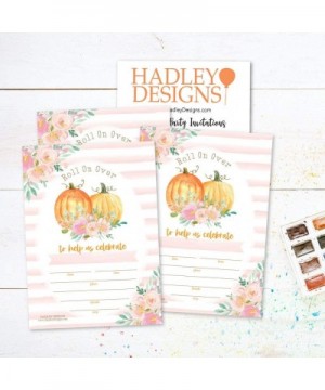 25 Watercolor Pumpkin Kids Fall Party Invitations- Pumpkin Give Thanks Let's Celebrate Friendsgiving Vintage Thanksgiving Rus...