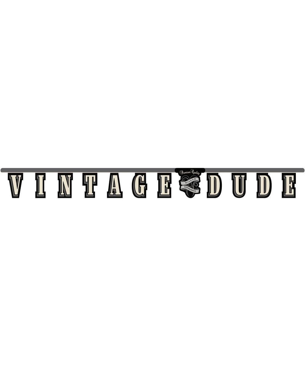 Vintage Dude Jointed Letter Banner - Multicolor - CE11CFI0J4J $6.54 Banners & Garlands