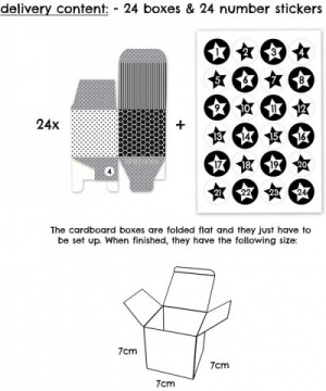 DIY Advent Calendar Set - Black and White- 24 Printed Cardboard Boxes for Making and Filling - Black and White - C412KV29SBF ...