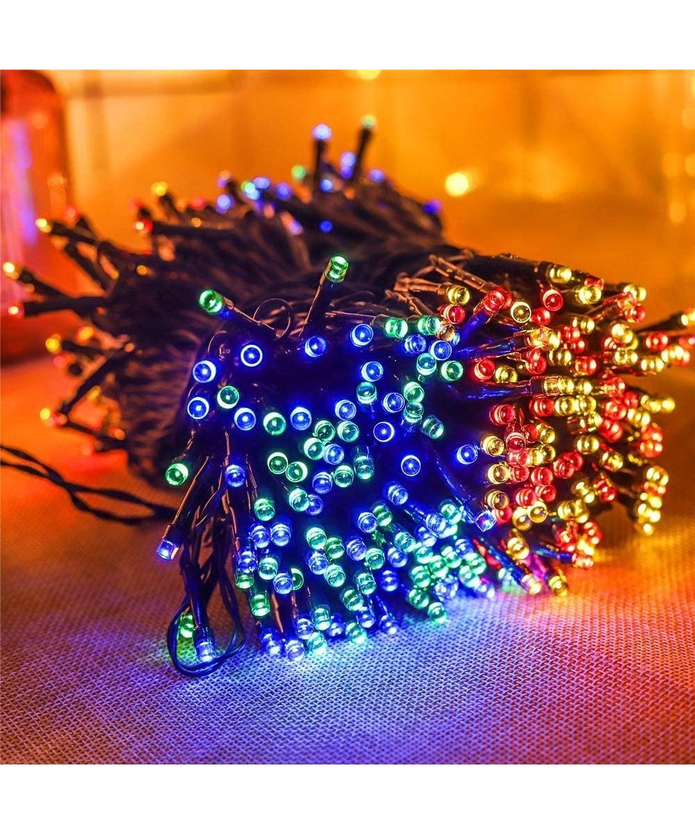 200 LED Solar String Lights 72 ft Outdoor Battery Fairy Lights Green Wire Starry String Lights Plug in Waterproof Decorative ...