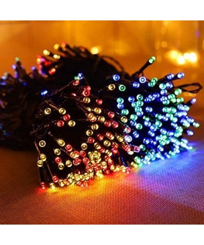 200 LED Solar String Lights 72 ft Outdoor Battery Fairy Lights Green Wire Starry String Lights Plug in Waterproof Decorative ...