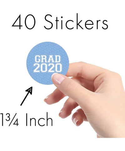 Class of 2020 Graduation Party Favor Labels- 1.75 in - 40 Stickers (Light Blue) - Light Blue - CX18M9N3IER $5.03 Favors