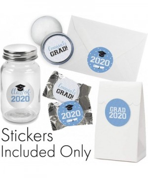 Class of 2020 Graduation Party Favor Labels- 1.75 in - 40 Stickers (Light Blue) - Light Blue - CX18M9N3IER $5.03 Favors