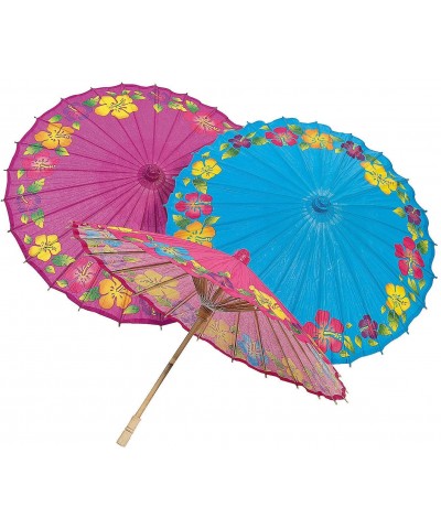 Hibiscus Print Parasols (3pc) - Party Supplies - Serveware & Barware - Picks & Stirrers & Parasols - 3 Pieces - CM118UMJNUF $...