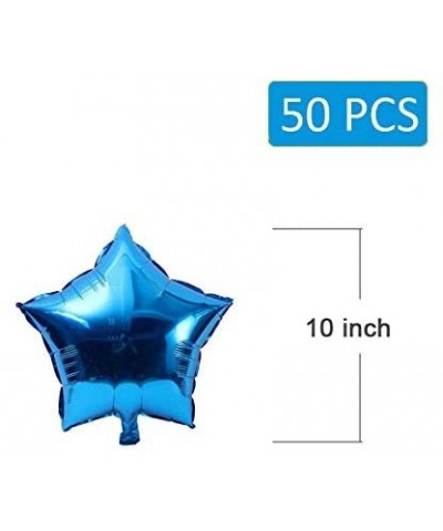 50 pcs 10 Inch Star Balloons- Foil Balloons Party Mylar Balloon Blue for Wedding Birthday Decoration (Blue) - Blue - CQ1976SK...