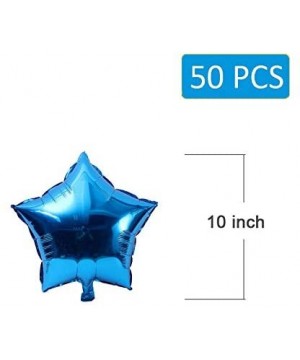 50 pcs 10 Inch Star Balloons- Foil Balloons Party Mylar Balloon Blue for Wedding Birthday Decoration (Blue) - Blue - CQ1976SK...