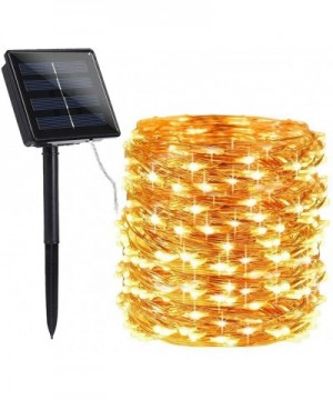 Solar Powered String Lights- 200 LED Copper Wire Lights- Fairy Lights- Outdoor Waterproof Solar Decoration Lights for Gardens...