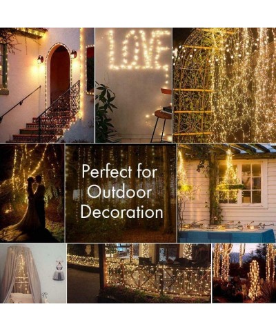 Solar Powered String Lights- 200 LED Copper Wire Lights- Fairy Lights- Outdoor Waterproof Solar Decoration Lights for Gardens...