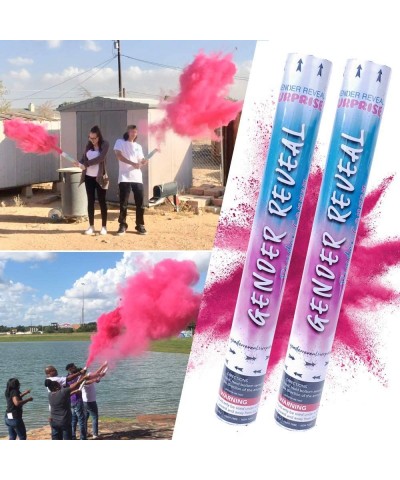 18 Inch Gender Reveal Powder Cannons Bundle (2 Pink) - Pink and Blue Powder Dispenser - 8 Free Gender Reveal Party Balloons -...