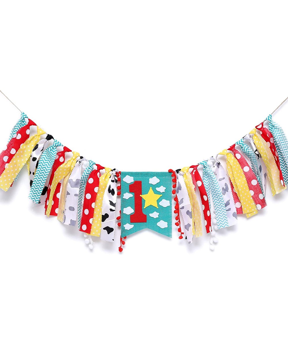 Highchair Banner for 1st Birthday - First Baby Birthday Party Theme Decoration-Fabric Garland Cake Smash Photo Prop-Birthday ...