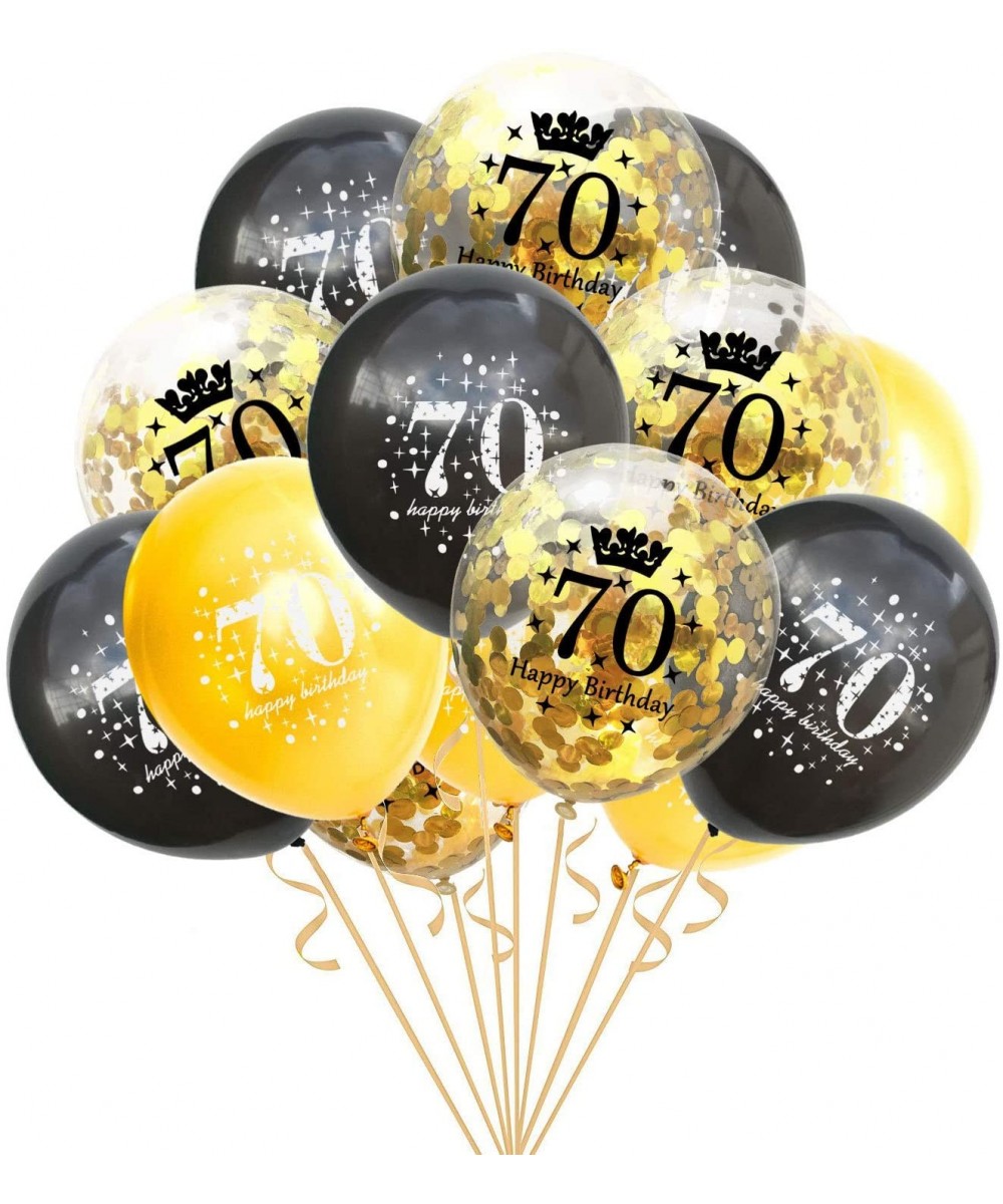 Outtmer Latex Balloons Happy Birthday Balloons Number Printed Balloons Confetti Balloons Kit Birthday Decoration Party Suppli...