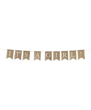 Real Burlap Fabric Pennant Hanging Banner It's a Girl!- Pre-Strung- No Assembly Required- 1-Set - CD185TIG2SL $6.18 Banners &...