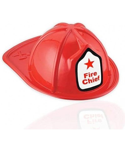 Kids Firefighter Hat - 12 Pcs Plastic Fire Hats for Kids - Double Axe Fire Chief Theme Party - Fun- Safe- Soft Firefighter He...