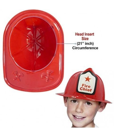 Kids Firefighter Hat - 12 Pcs Plastic Fire Hats for Kids - Double Axe Fire Chief Theme Party - Fun- Safe- Soft Firefighter He...