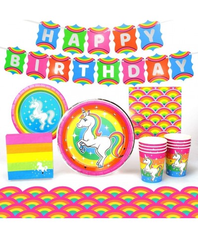 Rainbow Unicorn Party Supplies Decorations- (Standard) Birthday Party Pack Includes a 66 Piece Set (Unicorn Birthday Decorati...