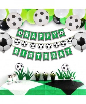 Soccer Party Supplies Soccer Happy Birthday Banners and 47 Pcs Soccer Theme Balloons for Kids- Boys- Soccer Fans Birthday Par...