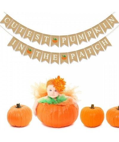 Jute Burlap Cutest Pumpkin in The Patch Banner Fall Theme 1st Birthday Party Garland Decoration - CQ18Z0M89Q5 $11.97 Banners ...