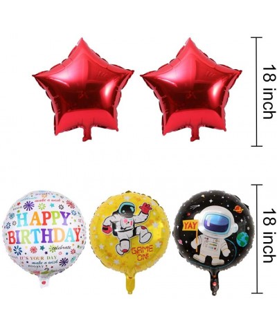 30" Astronaut Spaceman Balloons- Pack of 8- Large Rocket Mylar Balloon for 3rd Birthday Balloon Bouquet Decorations- Outer Sp...