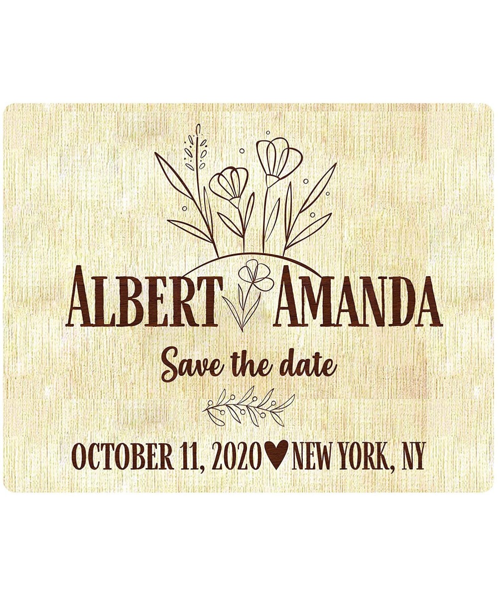 Wedding Invitations Personalized Wood Engraved Save The Date- Personalized Magnet Invitation- Custom Engraved Save The Date W...