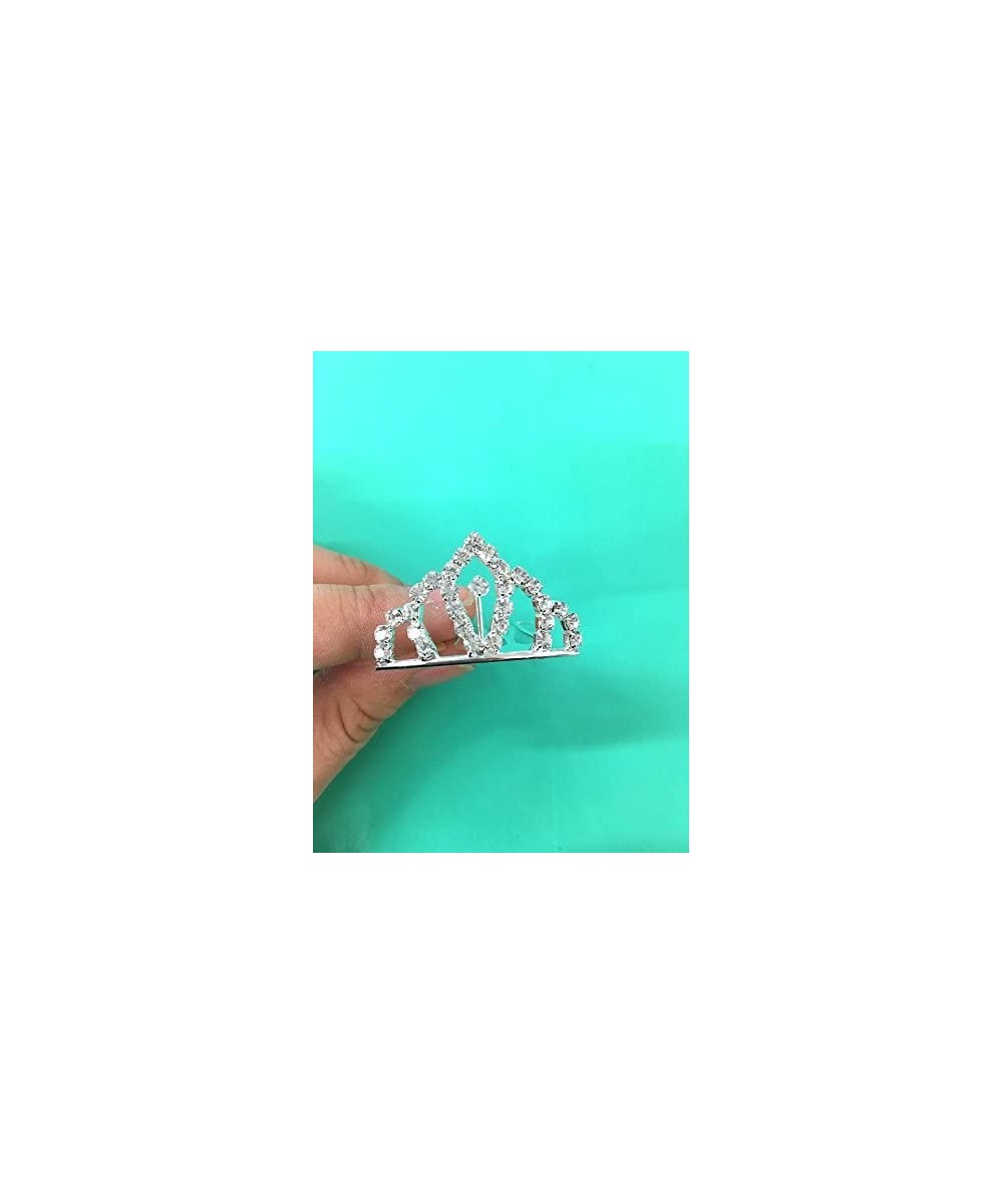 Top Sell-Set of 12 PC Silver Rhinestone Princess Tiny Tiara/Princesses Theme Party/Cupcake Cake Topper / 1'x1.5 - CT12CCB82LP...