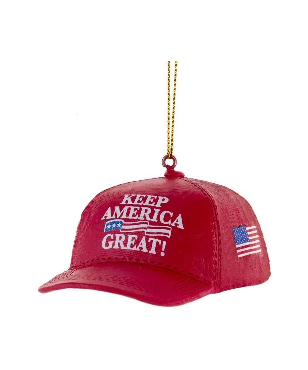 MAGA Red Keep America Great Hat Trump Christmas Ornament - CD196OU04A4 $14.64 Ornaments