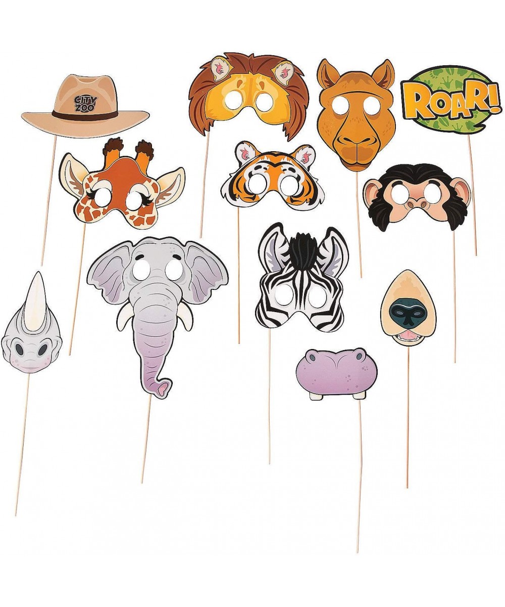 Zoo Animal Photo Booth Stick Prop for Birthday (12 pieces) - CT12GG1491J $8.40 Photobooth Props