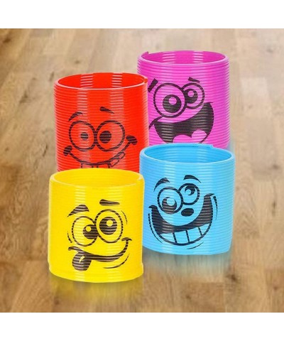 Toy Spring Coil - Pack of 50 1.38 Inch Assorted Emoji Silly Faces and Colors for Party Favor- Carnival Prize- Stress Relief- ...