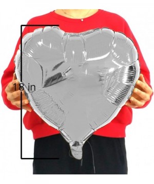 Blue Heart Balloons 18 inch Heart Shaped Foil Mylar Balloon Pack of 30 - Blue Silver - C0184WDWSNI $9.15 Balloons