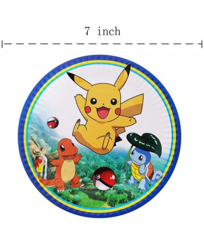 Pokemon Birthday Party Supplies- 20 Plates + 20 Napkins + 1 Tablecover Birthday Party Themed Party Supplies Set. - C41996X56W...