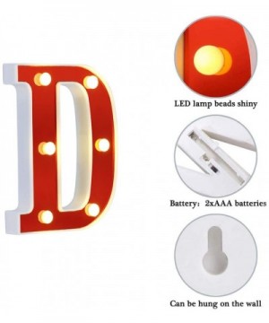 LED Marquee Letter Lights 26 Alphabet Light Up Red Letters Sign Battery Powered Perfect for Night Light Wedding Birthday Part...